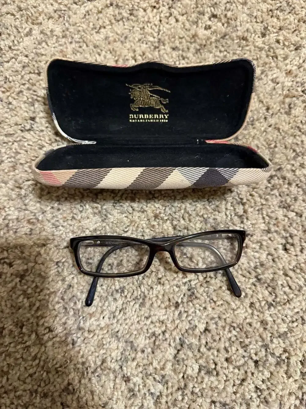 Burberry B 2004 3002 Prescription Eyeglasses with Nova Check Case